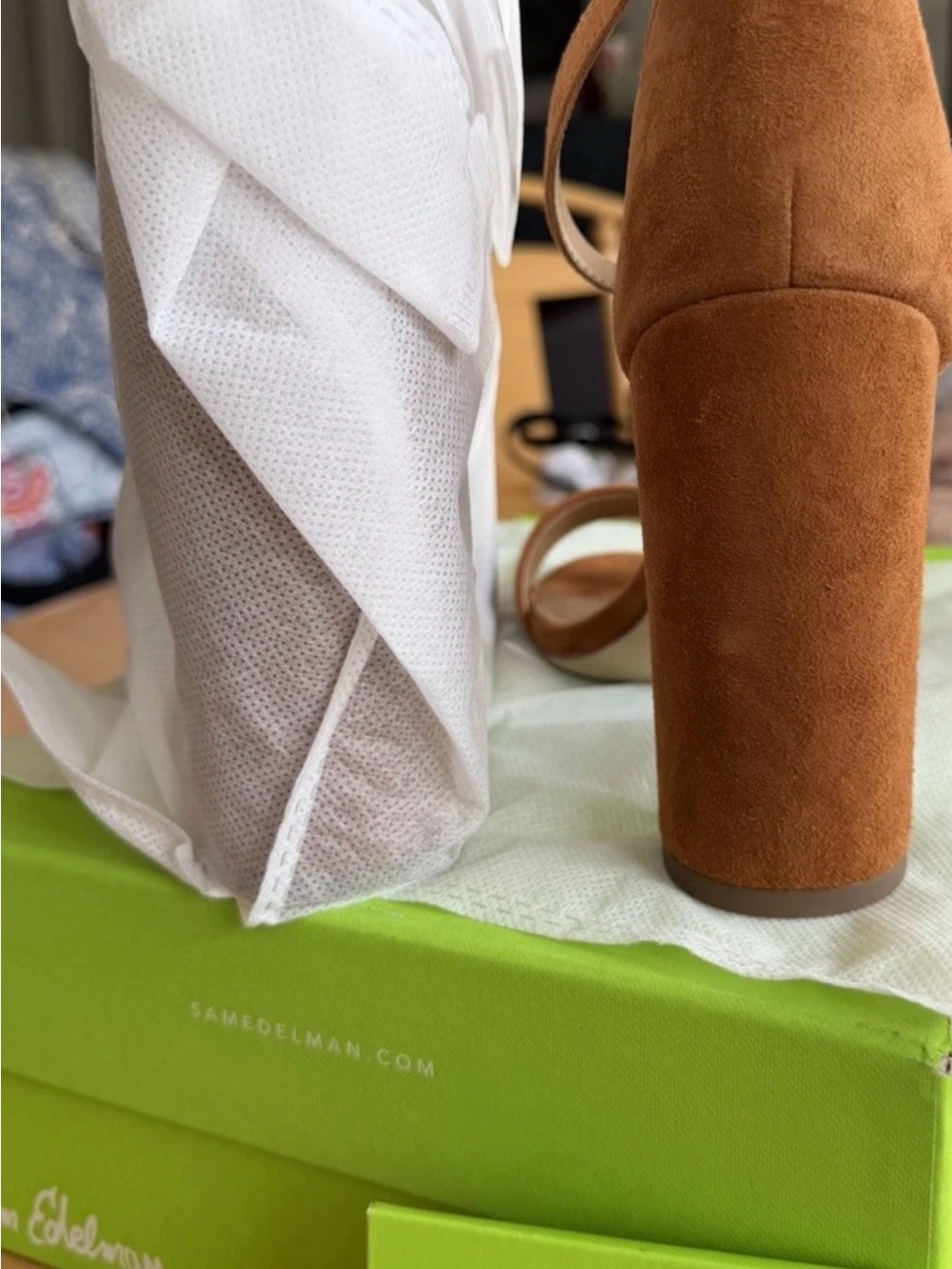 New Sam Edelman  Ankle-Strap Block Heel Sandal - 8-1/2 Fits a Size 9 - Picture 4 of 7
